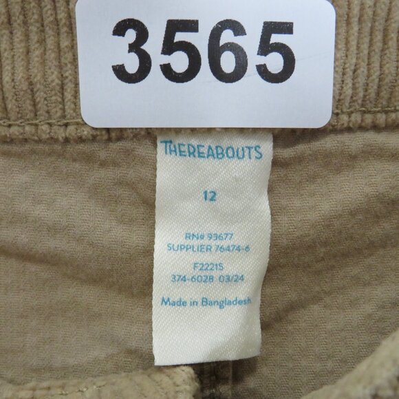 Thereabouts* Girls Flat Front Full Snap Down Corduroy A-Line Full Skirt~ Size 12 - Picture 3 of 9